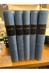 Heines Werke in fünf Bänden. Band 1-5 (vollständig). (= Bibliothek deutscher Klassiker).   - Ausgewählt und eingeleitet von Helmut Holtzhauer.