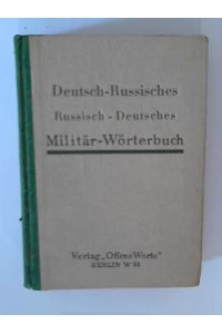 Deutsch-Russisch Russisch-Deutsch militär-Wörterbuch