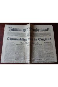 Hamburger Fremdenblatt. Abendausgabe. Nr. 244. 5. September 1940.   - Schlagzeile: Ohnmächtige Wut in England.