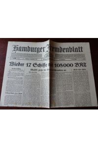 Hamburger Fremdenblatt. Abendausgabe. Nr. 247. 7. September 1942.   - Schlagzeile: Wieder 17 Schiffe mit 108 000 BRT.