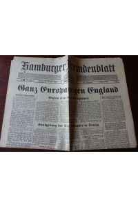 Hamburger Fremdenblatt. Abendausgabe. Nr. 294. 25. Oktober 1940.   - Schlagzeile: Ganz Europa gegen England.