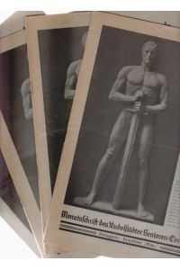 ( 4 HEFTE ) Monatsschrift des Rudolstädter Senioren-Convents.   - (Zeitschrift). 40. Jahrgang / Nummern 2, 3, 4 und 5. (Februar 1934 bis Mai 1934).