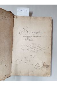 Stylus variorum conceptuum politicorum, Johannes Ochs, manu propria, 1721 :