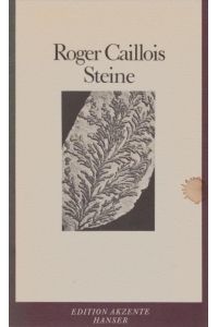 Steine.   - Aus d. Franz. von Gerd Henniger / Edition Akzente