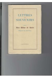 Lettres et souvenirs.   - Religieuse du Sacré-Coeur. 1 Frontispiz. Buch in französischer Sprache.