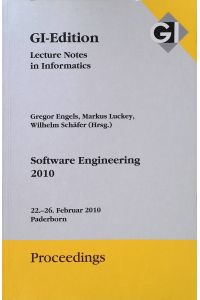 GI Proceedings 159 - Software Engineering 2010: Tagung Paderborn