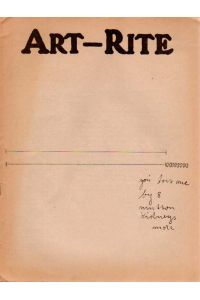 Art-Rite. Issue No. Ten, Fall 1975. Cover: Joseph Beuys. Guest Editor: John Howell. Editors: Edit deAk, Walter Robinson. Photo Editor: Yuri.