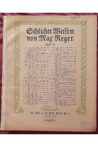 Schlichte Weisen für Singstimme und Klavier Opus 76 Heft 4 Wenn die Linde blüht mittel, mit deutschem und Englischem Text