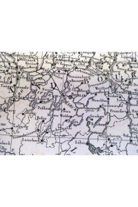 Carte de la monarchie prussienne a l'orient du Weser. Kupferstichkarte von P. F. Tardieu nach Mentelle aus: Mirabeau, Atlas de la monarchie prussienne. London, 1788. 35, 5 x 47 cm.
