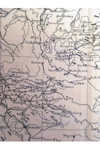 Possessions du Roi de Prusse à l'ouest du Weser. Kupferstichkarte von P. F. Tardieu nach Mentelle aus: Mirabeau, Atlas de la monarchie prussienne. London, 1788. 35, 5 x 47 cm.