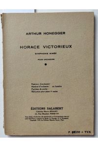 Horace Victorieux Symphonie Mimee Pour Orchestre