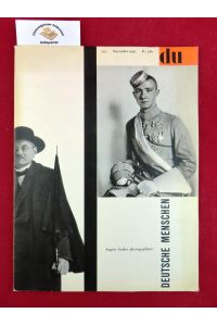 Du. Kulturelle Monatsschrift. Nummer 225. Jahrgang 1959.   - August Sander photographiert: Deutsche Menschen.