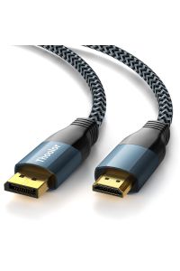 4K DisplayPort auf HDMI Kabel 3M, Einwegübertragung DP-auf-HDMI-Kabel, High Speed DP-Computer zu HDMI-Monitor Verbindungskabel für Lenovo, HP, Dell, TV, AMD, NVIDIA, Laptop, PC