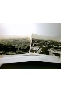 Paris. Frankreich. 2 x Alte Ansichtskarte / Postkarte s/w, ungel. ca 40ger Jahre ?. 1 x Le Pont et la Place de la Concorde. 1 x Vue Panoramique Prise du Trocadero.