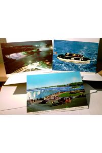 Canada / Kanada. Ontario. Niagara Falls. 3 x Alte Ansichtskarte / Postkarte farbig, ungel. , ca 80ger Jahre ?. 1 x Genaral View at Night. 1 x  Maid of the Mist . 1 x Horseshoe Falls.