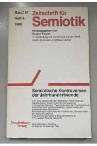 Zeitschrift für Semiotik, Bd. 10, Heft 4, 1988: Semiotik der Institutionen.