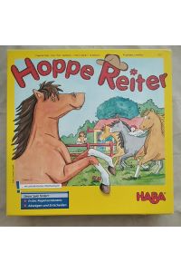 HABA 4321: Hoppe Reiter (Holzspielsteine)[Kinderspiel].   - Sammel- und Pferdewettlaufspiel mit 3 Varianten! Achtung: Nicht geeignet für Kinder unter 3 Jahren.