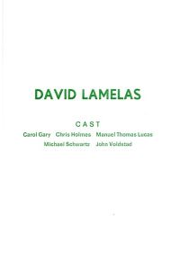 Cast. [Einladung] Caroil Gary, Chris Holmes, Manual Thomas Lucas, Michael Schwartz, John Voldstad. 19 / 3 / 75 - 14 / 4 / 75.