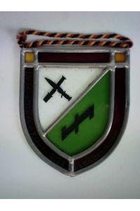 Unteroffizier-Korps 2/32, Langendamm - Wappen aus bemaltem Glas