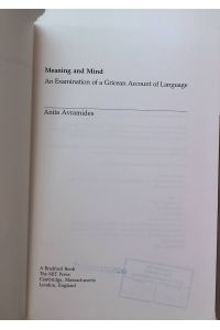 Meaning and Mind: An Examination of a Gricean Account of Language