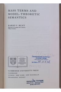 Mass Terms and Model-Theoretic Semantics  - Cambridge Studies in Linguistics