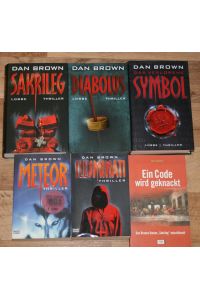 6 Bücher DAN BROWN. Illuminati. Diabolus. Sakrileg. Symbol. Meteor. Code. THRILLER.