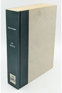 Indo-German / German Studies in India [a monthly journal for Indo-German studies and German studies in India] - 3 Jahrgänge mit 16 Heften in einem Einband / 3 volumes with 16 booklets in one binding : 1. 1977 [8 bookl. / 2. 1978 [4 bookl. ] / 3. 1979 [4 bookl. ].