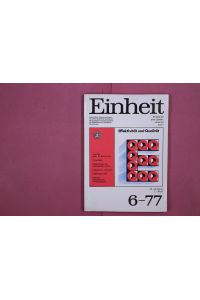EINHEIT - Zeitschrift für Theorie und Praxis des wissenschaftlichen Sozialismus
