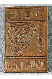 Bronze-Anstecker: FISU Dortmund 1953.