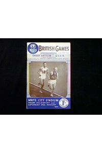 Programm zum Leichtathletik-Länderkampf Männer und Frauen Great Britain v. U. S. S. R. London, White City Stadium, August 23rd & 24th 1957. And British Games.   - Full Two-Day Programme.