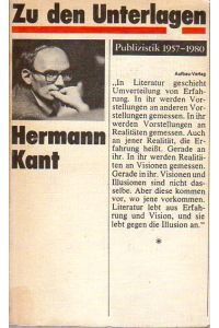 Zu den Unterlagen.   - Publizistik 1957-1980. Auswahl: Leonore Krenzlin.