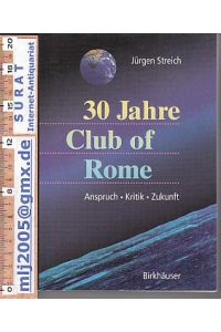 30 Jahre Club of Rome : Anspruch - Kritik - Zukunft.