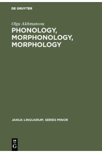 Phonology Morphonology Morphology