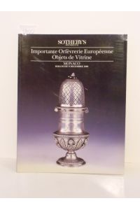 Importante Argenterie Européenne, Objets de Vitrine.   - Vente// Sale 09.12.1990, ref. 'Fauveau'.