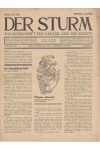 Der Sturm. Wochenschrift für Kultur und die Künste. Erster Jahrgang, 3. November 1910, Nr. 36. Herausgegeben von Herwarth Walden.