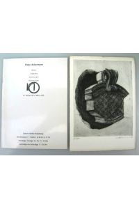 Peter Ackermann,   - Bilder, Aquarelle, Zeichnungen, Radierungen. 17. Januar bis 2. März 1975, Galerie Rothe, Heidelberg,