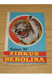 Zirkusprogramm Zirkus Berolina - Zirkusschau 1977