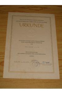 Urkunde Verleihung Ehrennadel 1970
