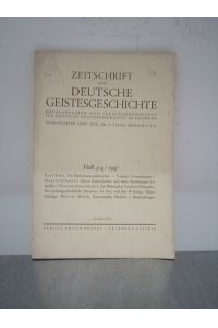 Zeitschrift für deutsche Geistesgeschichte 3-4/1937  - Schriftleiter Univ.-Doz. Dr. P. Virgil Redlich O. S. B.,