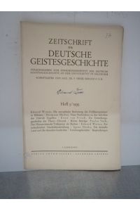 Zeitschrift für deutsche Geistesgeschichte 5/1935  - Schriftleiter Univ.-Doz. Dr. P. Virgil Redlich O. S. B.,