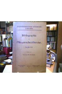 Bibliographie der Pflanzenschutzliteratur.   - Das Jahr 1920. (=Biologische Reichsanstalt für Land- und Forstwirtschaft in Berlin-Dahlem).