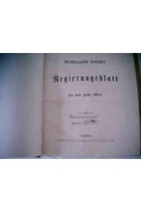 Großherzoglich Hessisches Regierungsblatt für das Jahr 1914