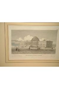 Washington:  Das Capitol in Washington . Stahlstich um 1850.