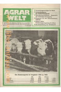 Agrarwelt Folge 139 - 15. Februar 1985 - Zeitschrift für Förderung, Beratung und Information des Bundesministeriums für Land- und Forstwirtschaft