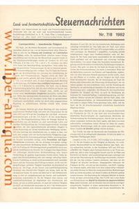Land- und forstwirtschaftliche Steuernachrichten Nr 7/8 1982