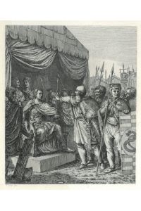 Caesar empfängt Divico am Arar.