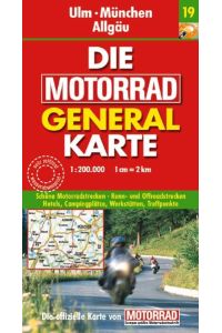 Die Motorrad Generalkarte Deutschland 19. Ulm, München, Allgäu