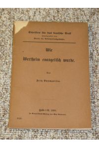 Wie Wertheim evangelisch wurde (Heft 8)