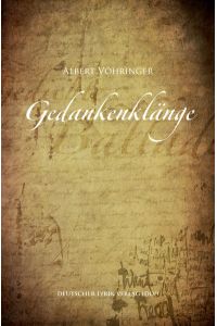 Gedankenklänge : Gedichte und Balladen.   - deutscher lyrik verlag