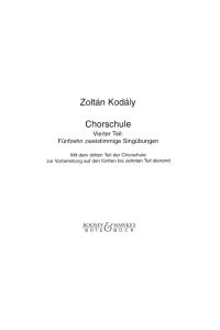 Chorschule Band 4  - 15 zweistimmige Singübungen, (Reihe: The Kodály Method)
